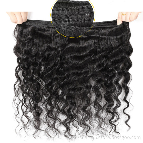 Loose Peruvian Hair Bundles with Closure Human Remy Hair loose deep wae peruvian human hair bundle with closure